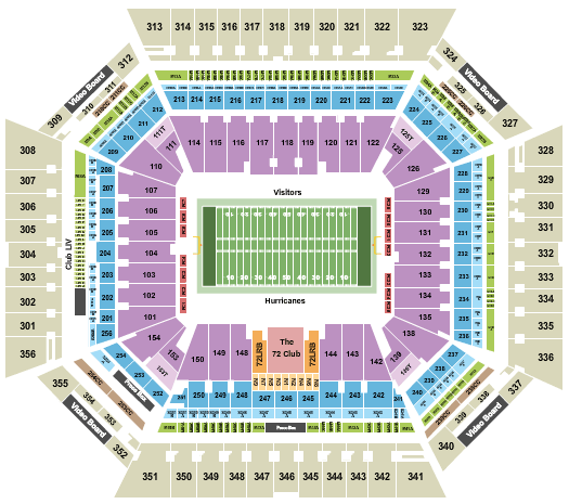 Hard Rock Stadium National Championship Game Seating Chart